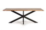 Giner y Colomer - Mesa de Comedor en Madera Acacia Natural con Patas de Metal Negro